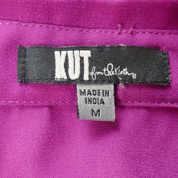 Kut from the Kloth full zip front blouse Medium purple - Picture 3 of 16